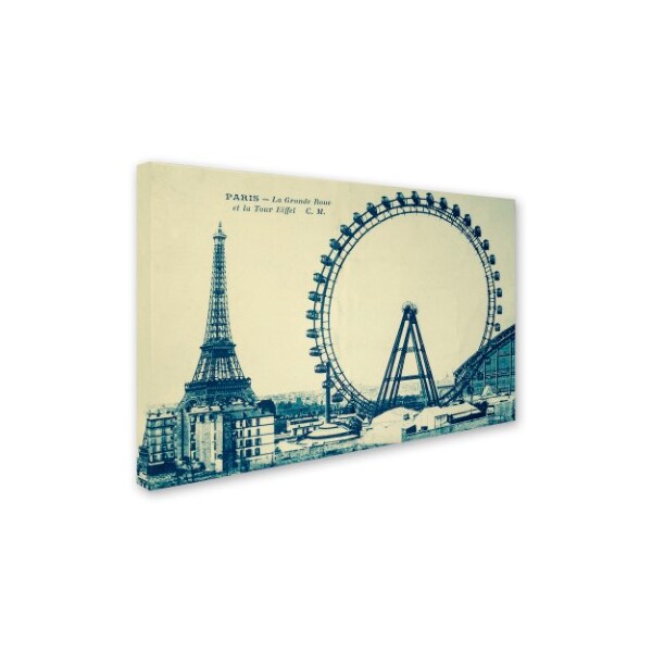 Vintage Apple Collection 'Grande Roue Carte Postale 1' Canvas Art,12x19